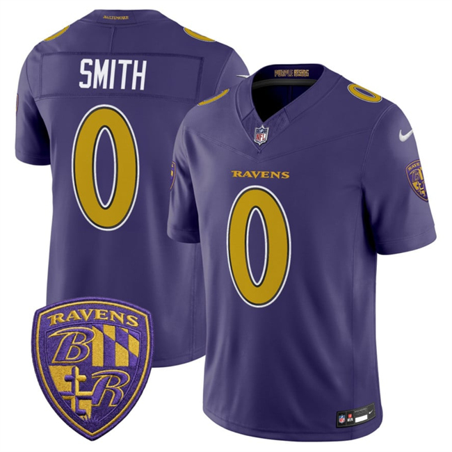 Men's Baltimore Ravens #0 Roquan Smith Purple 2026 F.U.S.E. Alternate Vapor Stitched Limited Football Jersey